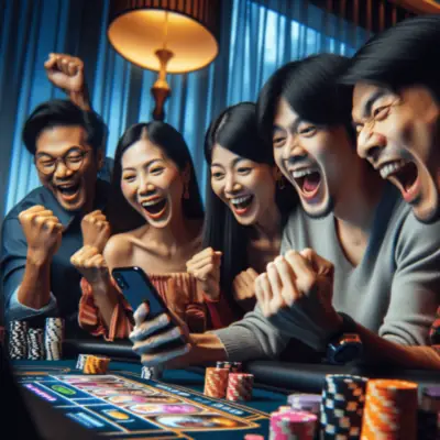 Golden Lotus slot showing the winning combination